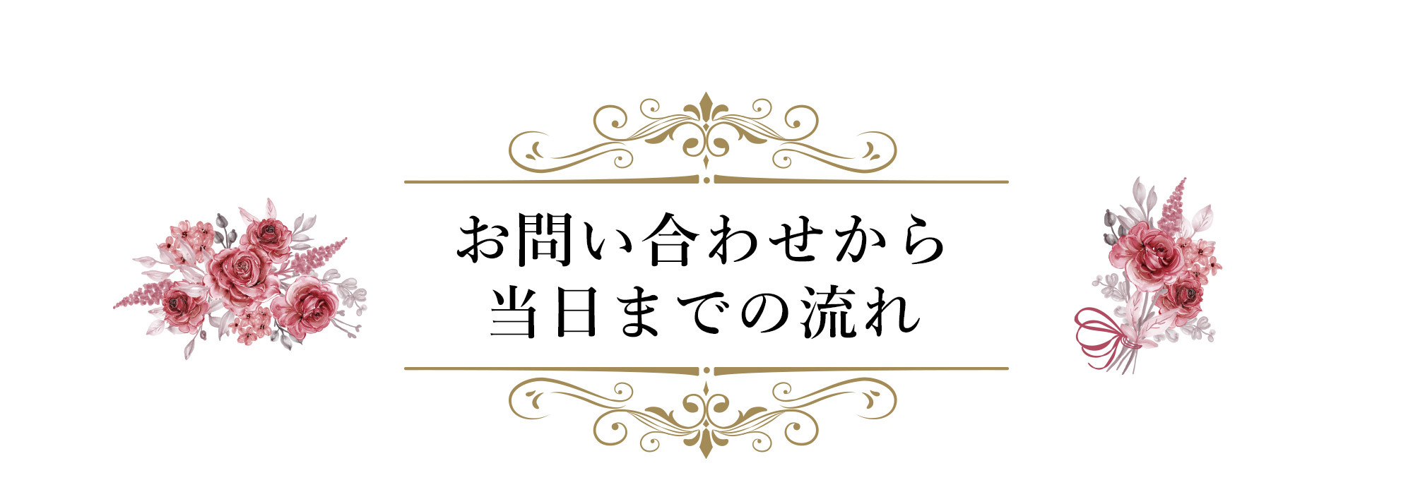 お問い合わせから当日までの流れ